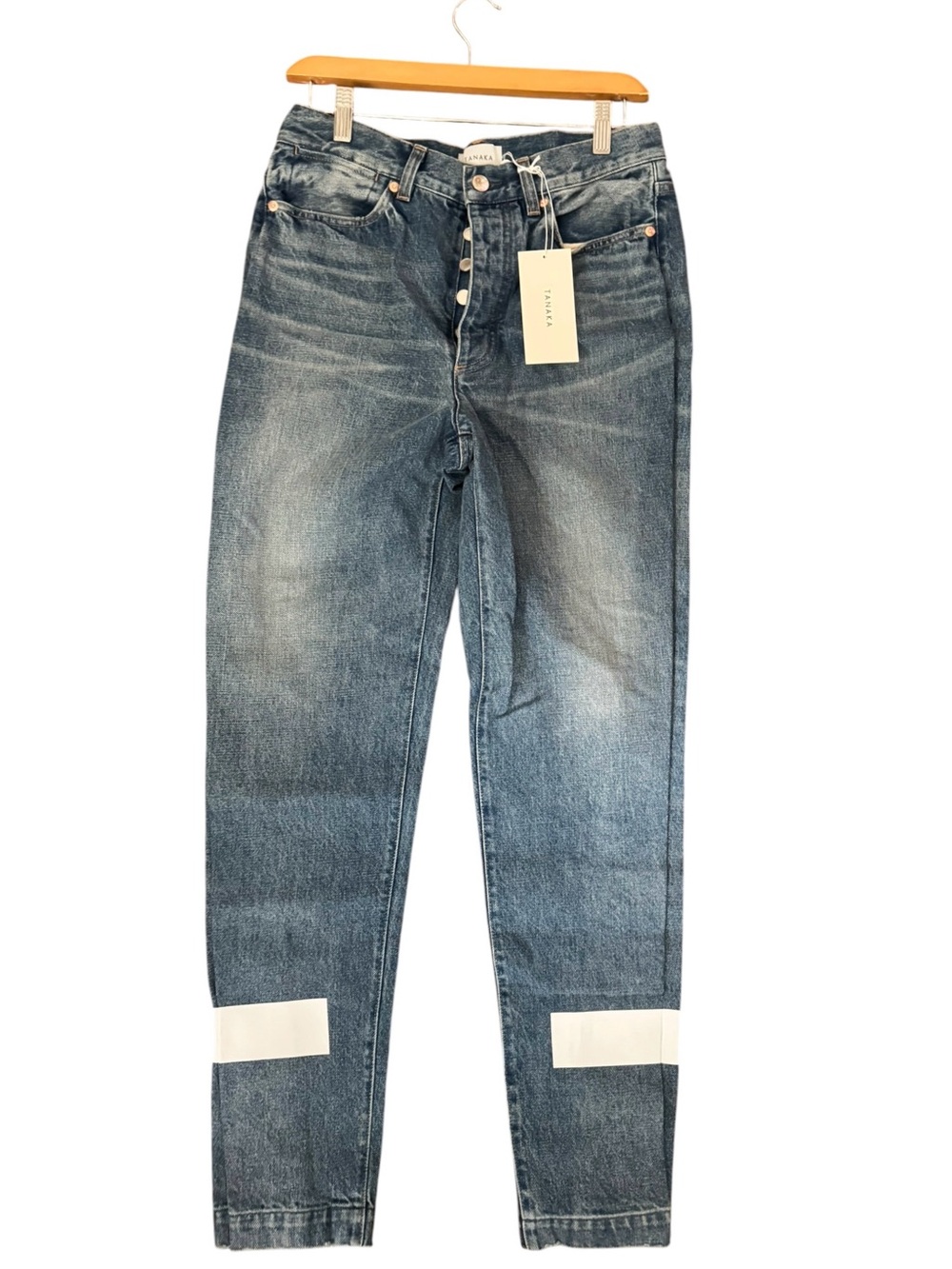 TANAKA  hem tape dad jeans size 28 new with tags